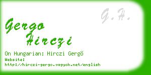 gergo hirczi business card