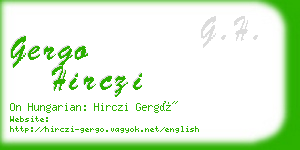 gergo hirczi business card